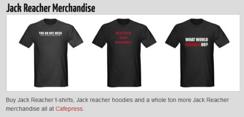 jack reacher merchandise